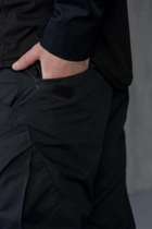 Мужской костюм 3в1 "Black" Rip-Stop / Форма убакс + штаны Kayman + бейсболка черный цвет с липучками под шевроны 56 - изображение 12