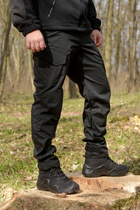 Чоловічий костюм 3в1 " Black" Rip-Stop / Форма убакс + штани Kayman + бейсболка чорний колір з липучками під шеврони 56 - зображення 14