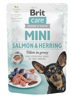 Влажный корм для собак Brit Care Mini pouch с лососем и сельдью