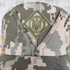 Кепка мазепинка пиксель ВСУ с кокардой, кепка армейская уставная пиксель, кепка ЗСУ - изображение 3