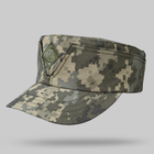 Кепка мазепинка пиксель ВСУ с кокардой, кепка армейская уставная пиксель, кепка ЗСУ 62 - зображення 1