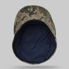 Кепка мазепинка пиксель ВСУ с кокардой, кепка армейская уставная пиксель, кепка ЗСУ 62 - зображення 2