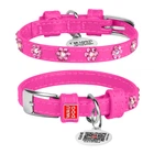 Ошейник для собак WAUDOG Glamour с клеевыми стразами Цветочек и QR паспортом Pink (LKMTR_849326)