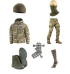Штаны шапка, тактическими с наколенниками, мультикам куртка, комплект ботинки, бафф xl m-tac - изображение 1