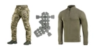 M-tac комплект штани тактичні із вставними наколінниками піксель кофта олива статутні S - зображення 1