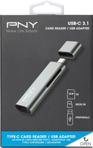 Картрідер USB PNY Technologies USB-C / USB-A адаптер (R-TC-UA-3N1E01-RB) - зображення 2