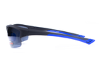 Очки поляризационные BluWater Daytona-1 Polarized (gray) серые в черно-синей оправе - изображение 2