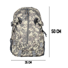 Рюкзак тактичний AOKALI Outdoor A57 36-55L (Camouflage ACU) камуфляжний військовий із сіткою для води - зображення 6