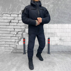 Мужской зимний костюм на синтепоне с подкладкой OMNI-HEAT / Куртка + брюки Softshell синие размер L - изображение 3