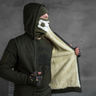 Мужской зимний костюм "Shredder" Softshell на овчине / Комплект куртка + брюки олива размер 2XL - изображение 4