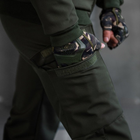 Мужской зимний костюм "Shredder" Softshell на овчине / Комплект куртка + брюки олива размер 2XL - изображение 7