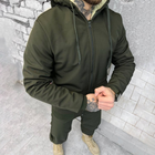 Мужской зимний костюм Softshell на мехе / Куртка + брюки "Splinter k5" олива размер XL - изображение 4