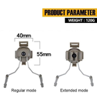 Кріплення до активних навушників на тактичний шолом. адаптер Кайот - зображення 5