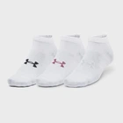 Набір чоловічих шкарпеток коротких Under Armour Essential Low Cut 3pk 1382958-100 L 3 пари Білий (196885590931)