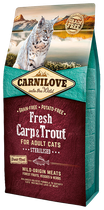 Сухой корм для кошек Carnilove Fresh для стерилизованных с карпом и форелью
