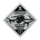 M-Tac наклейка Drones Zone світловідбиваюча Large Black - зображення 1