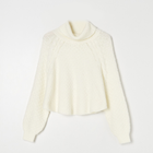 Sweter z golfem damski oversize Sinsay 9352E-01X S Biały (5904116184928) - obraz 1