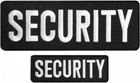 Набор шевронов с липучкой IDEIA Security Охрана 9 х 25 и 4.5 х 12.5 см вышитый патч 2 шт. (4820182651137) - изображение 1