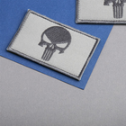 Набір шевронів з липучкою IDEIA Punisher Череп Каратель вишитий патч 5 х 8 см 2 шт. Сірий (4820182655739) - зображення 11