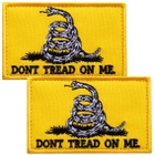 Набор шевронов 2 шт с липучкой IDEIA Змея Don't Tread On Me 5х8 см, вышитый патч (4820182658556) - изображение 1