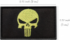 Набір шевронів з липучкою IDEIA Punisher Череп Каратель вишитий патч 5х8 см 2 шт Жовтий (4820182655722) - зображення 8
