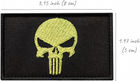 Набір шевронів з липучкою IDEIA Punisher Череп Каратель вишитий патч 5х8 см 2 шт Жовтий (4820182655722) - зображення 8