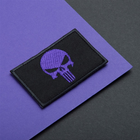 Набір шевронів з липучкою IDEIA Punisher Череп Каратель вишитий патч 5х8 см 2 шт Фіолетовий (4820182654138) - зображення 6