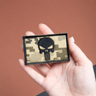 Набір шевронів з липучкою IDEIA Punisher Череп Каратель вишитий патч 5х8 см 2 шт Піксель (4820182651069) - зображення 5