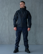 Куртка Softshell чоловіча ДСНС з Флісовою підкладкою темно-синя / Демісезонна водонепроникна XL - зображення 5