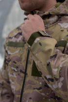 Куртка Softshell мужская Multicam с Флисовой подкладкой цвет Мультикам / Демисезонная водонепроницаемая XL - изображение 10
