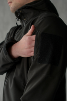 Куртка Softshell мужская Полиция с Флисовой подкладкой черная / Демисезонная водонепроницаемая 3XL - изображение 4