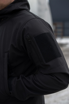 Куртка Softshell мужская Полиция с Флисовой подкладкой черная / Демисезонная водонепроницаемая 3XL - изображение 11