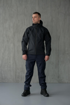 Куртка Softshell чоловіча ДСНС з Флісовою підкладкою темно-синя / Демісезонна водонепроникна 3XL - зображення 4
