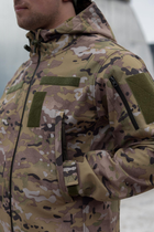 Куртка Softshell чоловіча Multicam з Флісовою підкладкою колір мультикам / Демісезонна водонепроникна 2XL - зображення 9