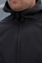 Куртка Softshell мужская Полиция с Флисовой подкладкой черная / Демисезонная водонепроницаемая L - изображение 12