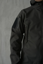Куртка Softshell чоловіча Поліція з Флісовою підкладкою чорна / Демісезонна водонепроникна XL - зображення 2