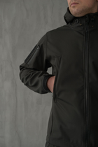 Куртка Softshell мужская Полиция с Флисовой подкладкой черная / Демисезонная водонепроницаемая XL - изображение 3