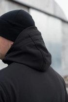 Куртка Softshell чоловіча Поліція з Флісовою підкладкою чорна / Демісезонна водонепроникна XL - зображення 10