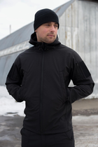 Куртка Softshell чоловіча Поліція з Флісовою підкладкою чорна / Демісезонна водонепроникна M - зображення 7