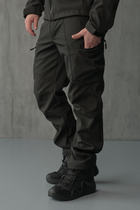 Чоловічі штани SoftShell для поліції на флісі із високою посадкою / Вітро та водозахисні штани 2XL - зображення 1