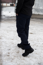 Чоловічі штани SoftShell для ДСНС на флісі із високою Посадкою / Щільні Брюки темно-сині S - зображення 10