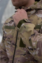 Куртка Softshell чоловіча Multicam з Флісовою підкладкою колір мультикам / Демісезонна водонепроникна 3XL - зображення 10