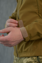 Куртка Softshell мужская KOYOT с Флисовой подкладкой цвет койот / Демисезонная водонепроницаемая 2XL - изображение 7
