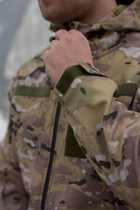 Куртка Softshell чоловіча Multicam з Флісовою підкладкою колір мультикам / Демісезонна водонепроникна 5XL - зображення 10