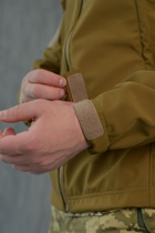 Куртка Softshell чоловіча KOYOT з Флісовою підкладкою колір койот / Демісезонна водонепроникна L - зображення 7
