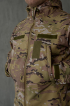 Куртка Softshell чоловіча Multicam з Флісовою підкладкою колір мультикам / Демісезонна водонепроникна S - зображення 7