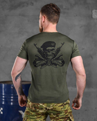 Тактическая потоотводящая футболка Odin oliva вірний назавжди S - изображение 5