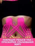 Кінезіо тейп для тіла спорту Рожевий 5см х 5м Класичний Універсальний кінезіологічна стрічка для обличчя пластир від зморшок - зображення 11