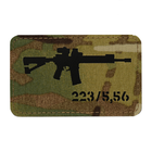 Нашивка AR-15 .223/5,56 M-Tac Laser Cut Мультикам/Черный - изображение 1