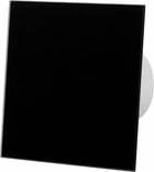 Вытяжной вентилятор c датчиком влажности и таймером AirRoxy dRim 100 HS glass black на подшипниках черный глянцевый